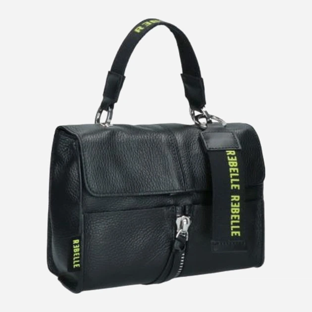 Сумка крос-боді через плече жіноча з натуральної шкіри маленька Rebelle Chloe Satchel REB0002P0001 0001 Чорна (800070349416) - зображення 2