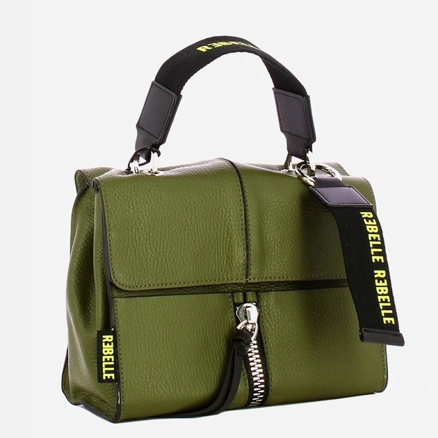 Сумка крос-боді через плече жіноча з натуральної шкіри маленька Rebelle Chloe Satchel REB0002P0001 0137 Зелена (800070349417) - зображення 3