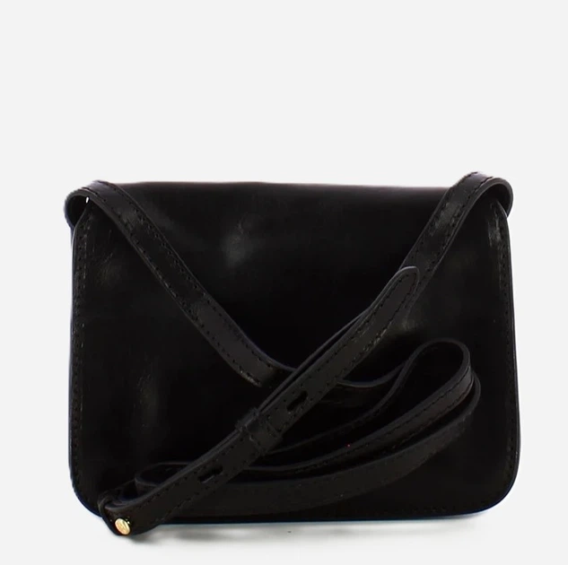 Сумка крос-боді через плече жіноча з натуральної шкіри маленька The Bridge Lucrezia 04192001 30 Чорна (800070254171) - зображення 2