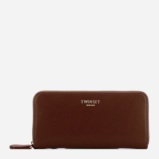 Гаманець жіночий зі штучної шкіри Twinset Zip 252TD8392 11054 Коричневий (800070351221) - зображення 1