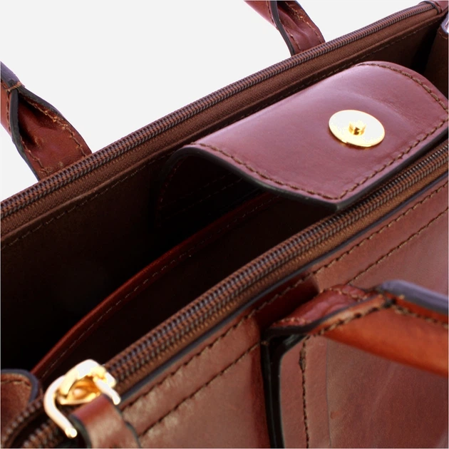 Torebka crossbody damska ze skóry naturalnej The Bridge Beatrice 44462001 14 Brązowa (800070350661) - obraz 4