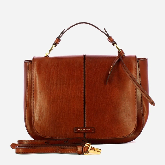 Torebka crossbody damska ze skóry naturalnej duża The Bridge Faentina 44465901 14 Brązowa (800070350652) - obraz 4