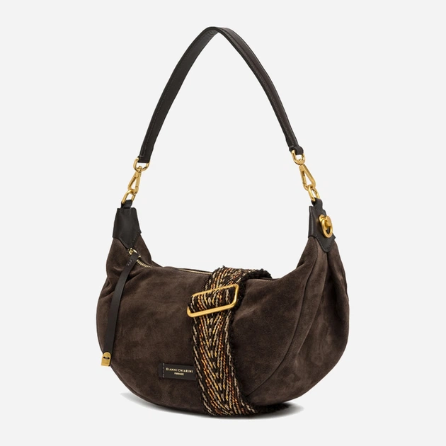 Torebka bagietka damska zamszowa Gianni Chiarini Aisha BS 12050 CM-NASPM 974 Ciemnobrązowa (800070345732) - obraz 3