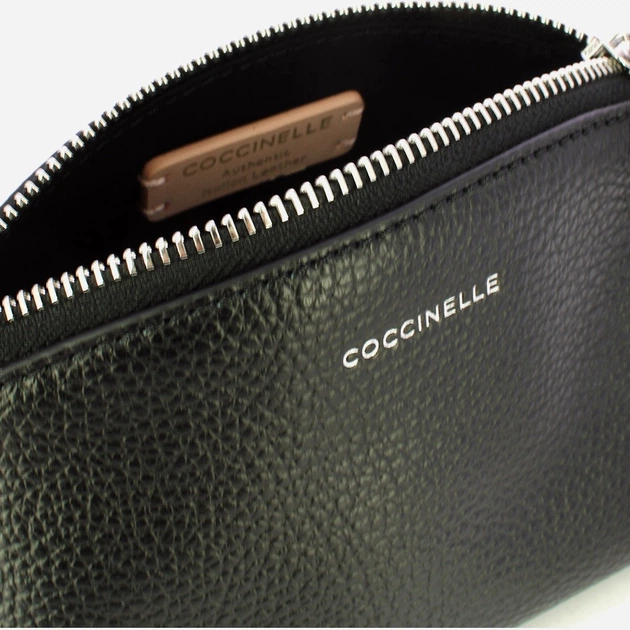 Kosmetyczka damska skórzana Coccinelle Agatea E5E4K25G280 001 Czarna (800070350901) - obraz 4