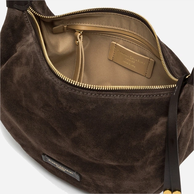 Torebka bagietka damska zamszowa Gianni Chiarini Aisha BS 12050 CM-NASPM 974 Ciemnobrązowa (800070345732) - obraz 4
