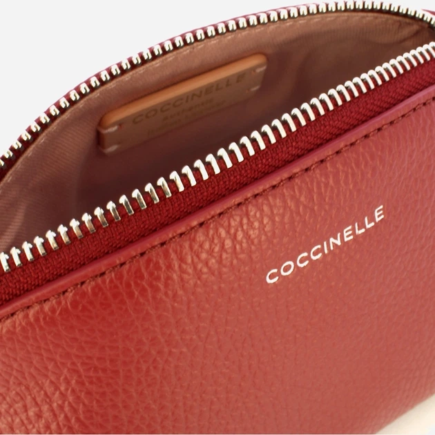 Kosmetyczka damska skórzana Coccinelle Agatea E5E4K25G280 R31 Czerwona (800070350904) - obraz 4