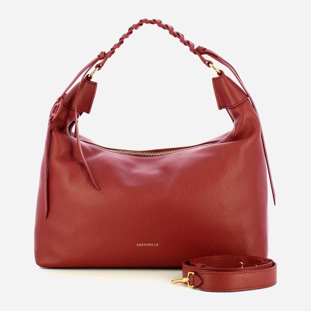 Сумка крос-боді через плече жіноча з натуральної шкіри середня Coccinelle Rhea E1EDF130180 R31 Червона (800070350977) - зображення 4