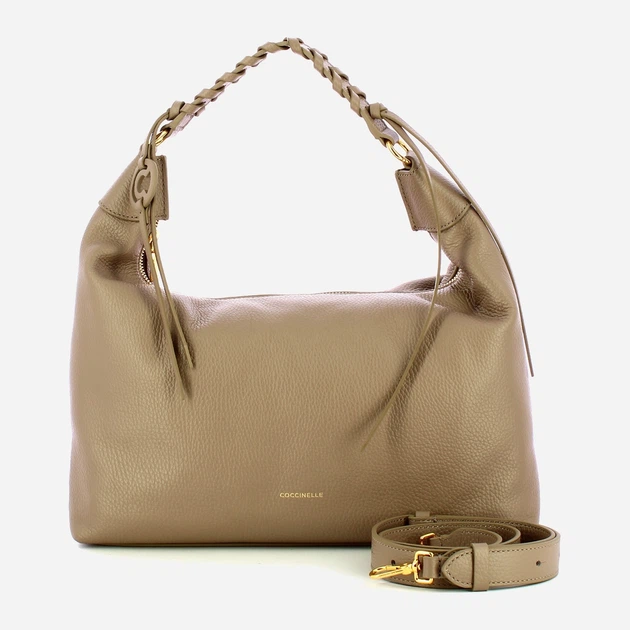 Сумка крос-боді через плече жіноча з натуральної шкіри середня Coccinelle Rhea E1EDF130180 N59 Сіра (800070350976) - зображення 4