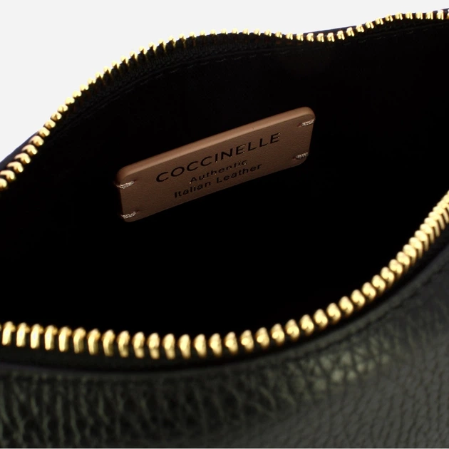 Torebka crossbody damska ze skóry naturalnej mała Coccinelle Rhea E1EDF130380 001 Czarna (800070350975) - obraz 5