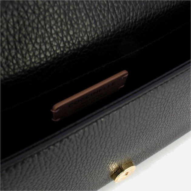 Сумка клатч жіноча з натуральної шкіри маленька Coccinelle Gemma E1EME190180 001 Чорна (800070350912) - зображення 4