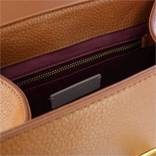 Сумка крос-боді через плече жіноча з натуральної шкіри маленька Coccinelle Marvin E1EPK180380 W12 Коричнева (800070350967) - зображення 5