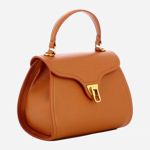 Сумка крос-боді через плече жіноча з натуральної шкіри маленька Coccinelle Marvin E1EPK550180 W12 Коричнева (800070350968) - зображення 3