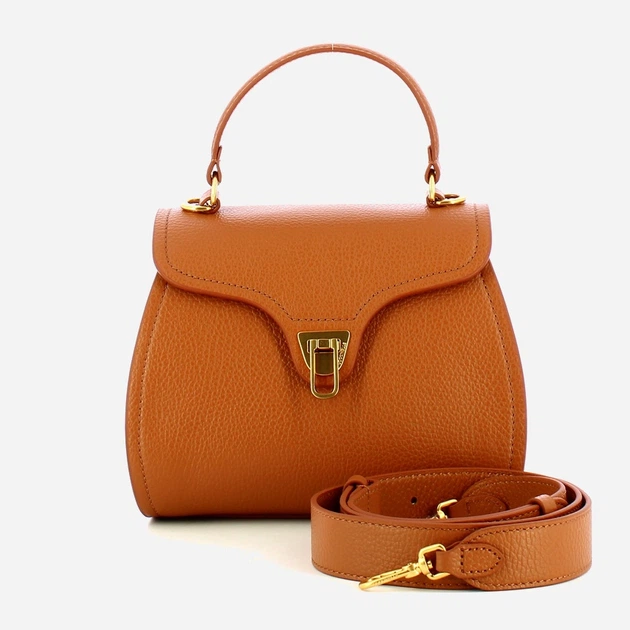 Сумка крос-боді через плече жіноча з натуральної шкіри маленька Coccinelle Marvin E1EPK550180 W12 Коричнева (800070350968) - зображення 4