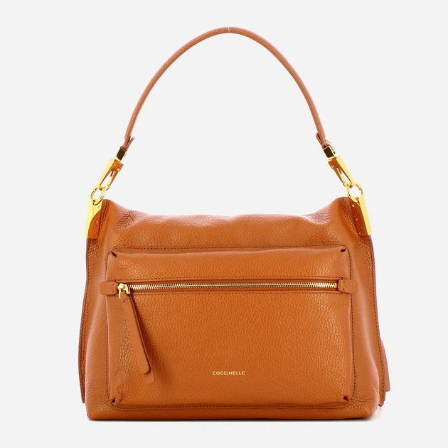 Сумка крос-боді через плече жіноча з натуральної шкіри середня Coccinelle Coccinellehyle E1ESF180180 W12 Коричнева (800070350938) - зображення 2