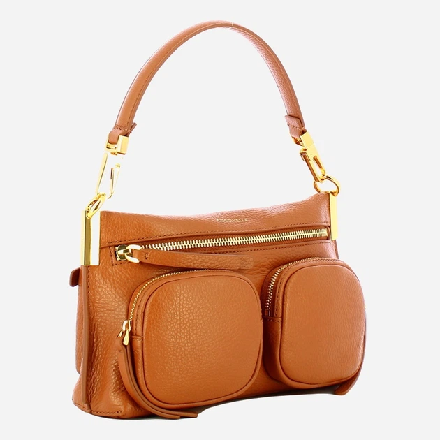 Сумка крос-боді через плече жіноча з натуральної шкіри маленька Coccinelle Coccinellehyle E1ESF180280 W12 Коричнева (800070350939) - зображення 3