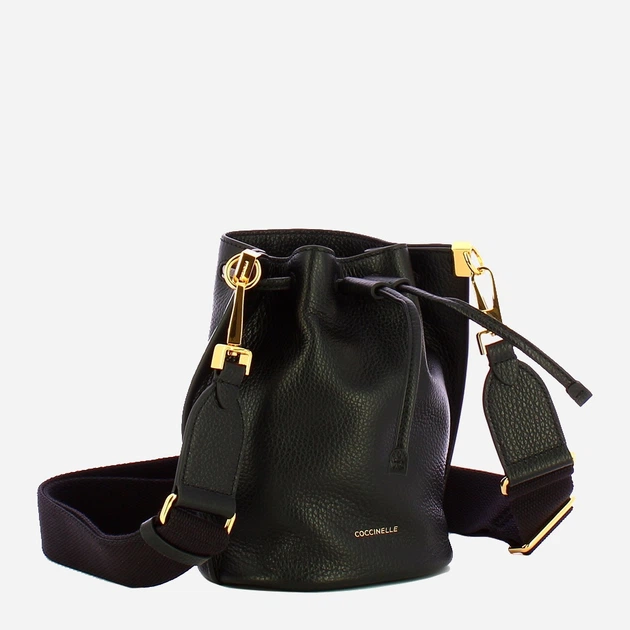 Сумка крос-боді через плече жіноча з натуральної шкіри маленька Coccinelle Coccinellehyle E5ESF630180 001 Чорна (800070350908) - зображення 3