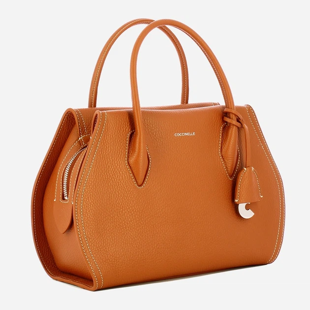 Сумка крос-боді через плече жіноча з натуральної шкіри середня Coccinelle Coccinellelord E1EUF180160 W12 Коричнева (800070350954) - зображення 3