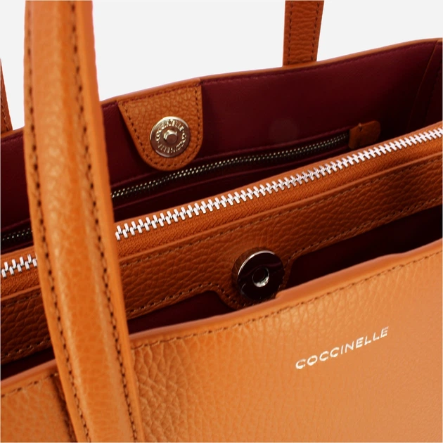 Сумка шопер жіноча з натуральної шкіри Coccinelle Coccinelleswap E1EVF180180 W12 Коричнева (800070350921) - зображення 5