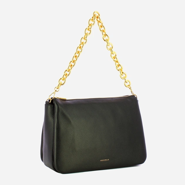 Сумка крос-боді через плече жіноча з натуральної шкіри середня Coccinelle Iside E1EZK120180 001 Чорна (800070350956) - зображення 3