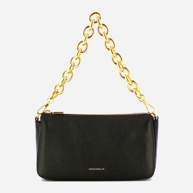 Сумка крос-боді через плече жіноча з натуральної шкіри маленька Coccinelle Iside E1EZK120280 001 Чорна (800070350957) - зображення 1