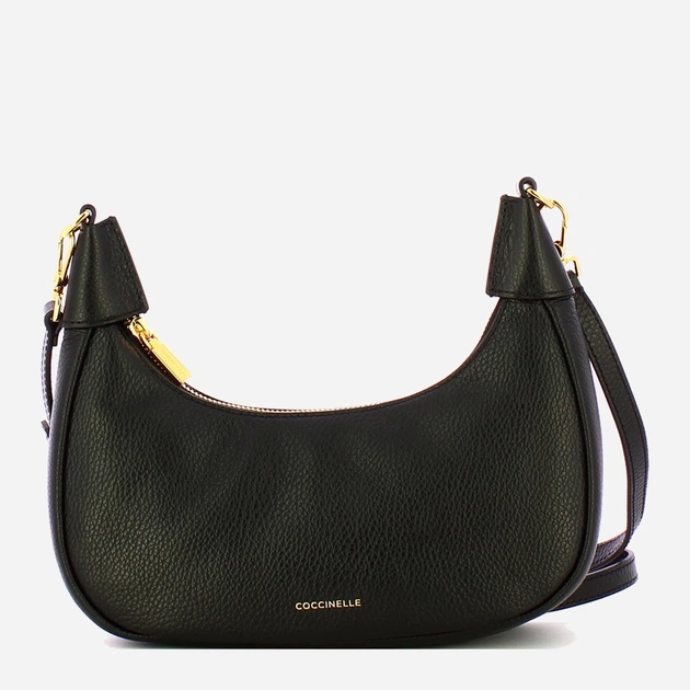 Сумка крос-боді через плече жіноча з натуральної шкіри маленька Coccinelle Iside E5EZK550180 001 Чорна (800070350906) - зображення 1