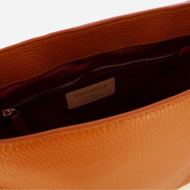 Сумка крос-боді через плече жіноча з натуральної шкіри середня Coccinelle Levante E1EZP120180 W12 Коричнева (800070350971) - зображення 5