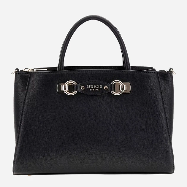 Сумка крос-боді через плече жіноча зі штучної шкіри середня Guess Mimina HWBG8015060 Чорна (800070344382) - зображення 1