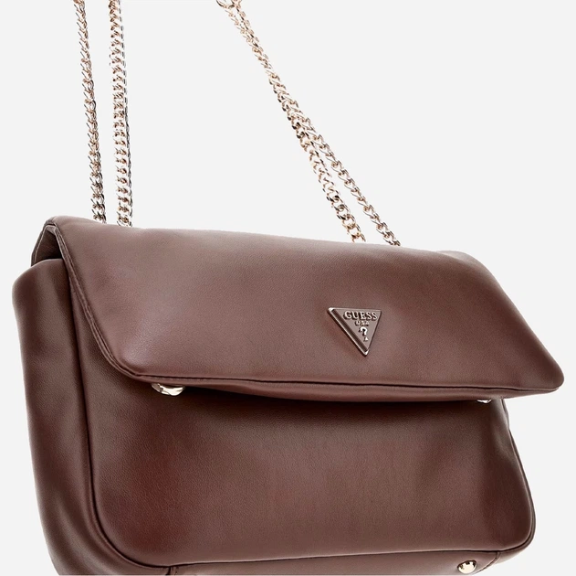 Сумка крос-боді через плече жіноча зі штучної шкіри середня Guess Sunetra HWNG7534210 ESP Коричнева (800070344401) - зображення 4
