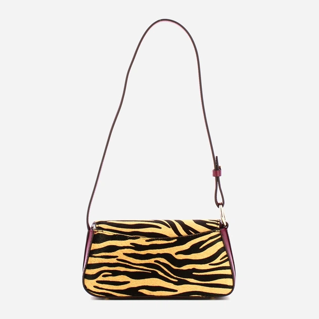Сумка багет жіноча з натуральної шкіри маленька Guess Domitilla HWZG7529780 BZE Різнольорова (800070344428) - зображення 2