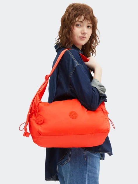Сумка крос-боді через плече жіноча тканинна велика Kipling Gwyn KPKI58237EG1001 Оранжева (800070347145) - зображення 2