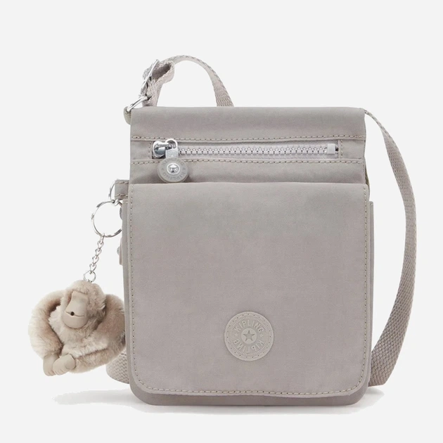 Сумка крос-боді через плече жіноча тканинна маленька Kipling New Eldorado KPKI729189L1001 Сіра (800070257190) - зображення 1