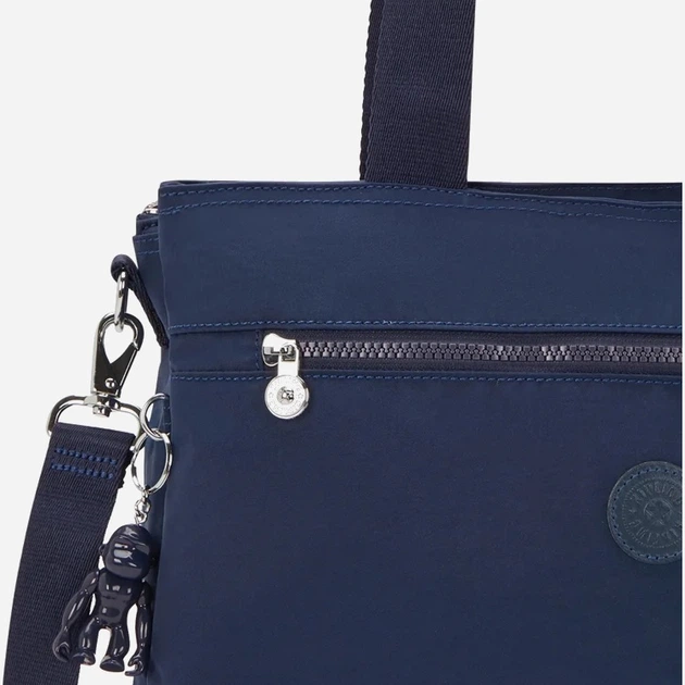 Сумка крос-боді через плече жіноча зі штучної шкіри велика Kipling Elysia KPKI80683HK1001 Синя (800070345079) - зображення 5