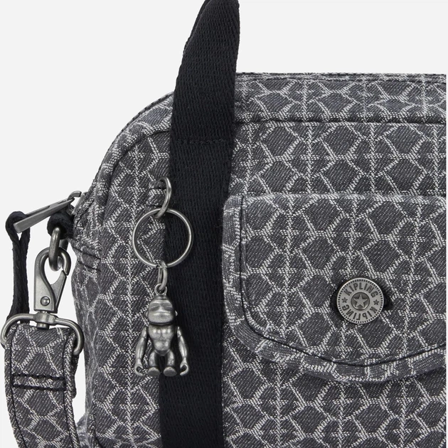 Сумка крос-боді через плече жіноча тканинна маленька Kipling Kazia KPKI80963HW1001 Сіра (800070345074) - зображення 5