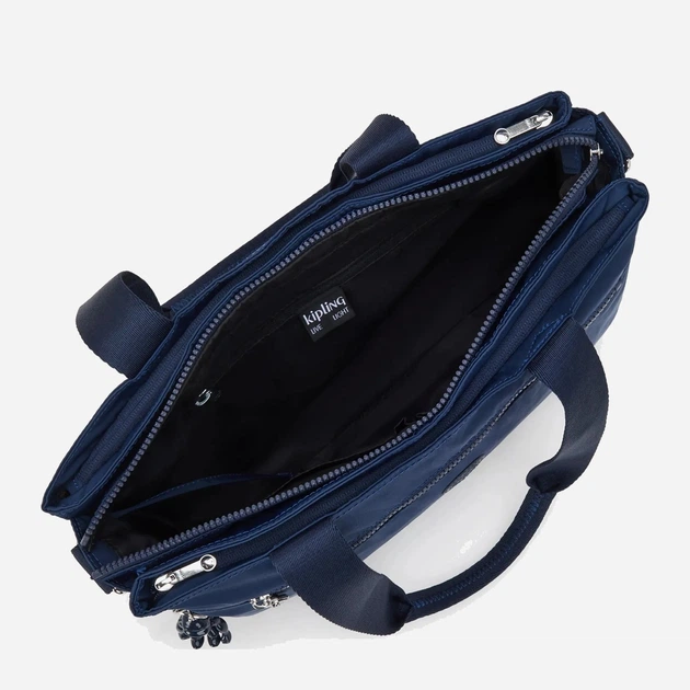 Сумка крос-боді через плече жіноча зі штучної шкіри велика Kipling Elysia KPKI80683HK1001 Синя (800070345079) - зображення 7