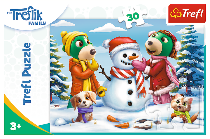 Puzzle Trefl The Treflik Family Zimowe zabawy Treflika 30 elementów 18300 (5900511183009) - obraz 2