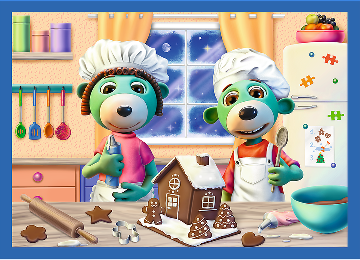 Puzzle 4w1 Trefl W Trefliksie pada śnieg 71 element 34657 (5900511346572) - obraz 4