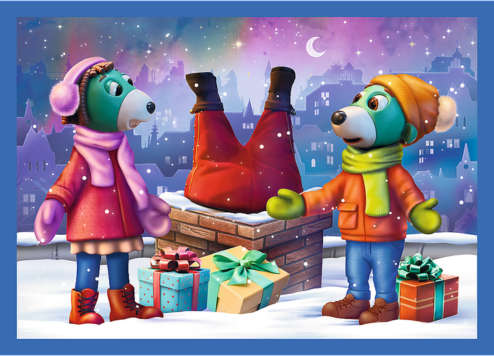 Puzzle 4w1 Trefl W Trefliksie pada śnieg 71 element 34657 (5900511346572) - obraz 5