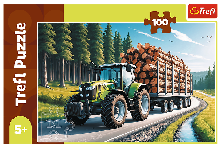 Пазл Trefl Лісовий трактор 100 деталей 16493 (5900511164930) - зображення 2