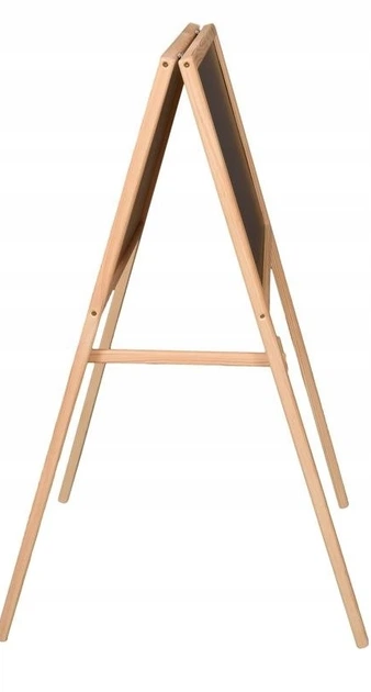 Tablica magnetyczna + kredowa KIK dwustronna drewniana + literki kreda gąbka marker 84 x 43 x 50 cm KX3732 (5903039751422) - obraz 5