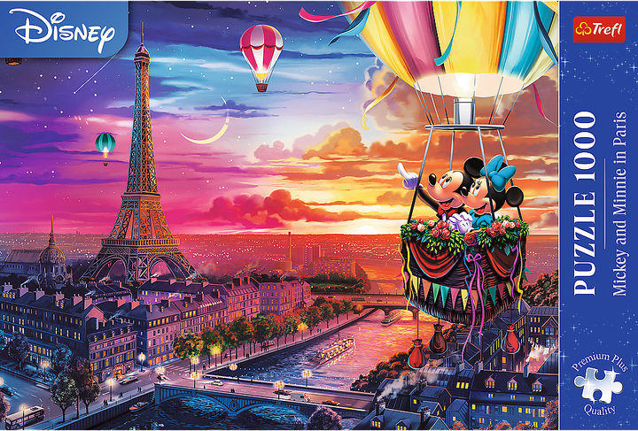 Puzzle Trefl Disney Miki i Minnie w Paryżu 1000 elementów 10917 (5900511109177) - obraz 2