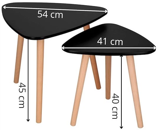 Zestaw stolików kawowych Springos HF0014 51.5 x 45 cm, 39 x 40 cm (5907719475493) - obraz 9