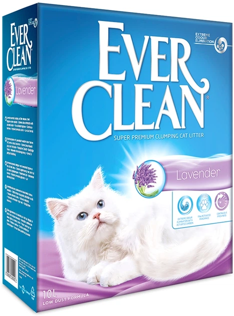 Наповнювач для котячого туалету Ever Clean Lavander з ароматом лаванди 10 л (5060255492291) - зображення 1