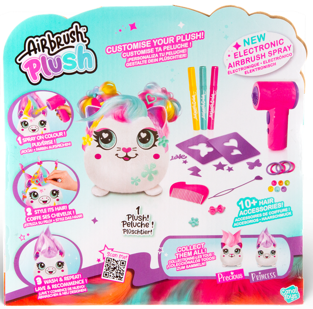 Zestaw Canal Toys Diy Airbrush Plush Hair'iffic Zrób fryzurę Księżniczka z zabawkowym aerografem (AIR040/1) - obraz 3