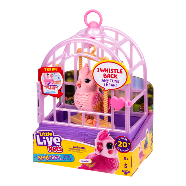 Інтерактивна ігрвшка Moose папужка какаду Розі в клітці (26692) - зображення 2