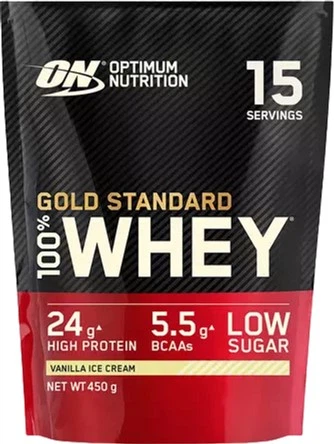 Протеїн Optimum Nutrition Gold Standard 100% Whey 450 г Vanilla Ice Cream (5060245603935) - зображення 1