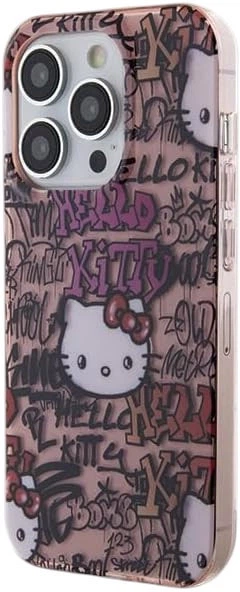 Панель Hello Kitty IML Tags Graffiti для Apple iPhone 13 Pro Max Pink (HKHCP13XHDGPTP) - зображення 2
