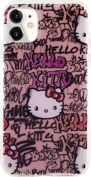 Панель Hello Kitty IML Tags Graffiti для Apple iPhone 15 / 14 / 13 Pink (HKHCP15SHDGPTP) - зображення 2