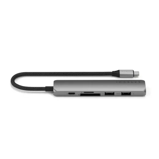 Адаптер Satechi 6 в 1 USB-C Slim Multiport Adapter Space Grey (ST-P6SM) - изображение 3
