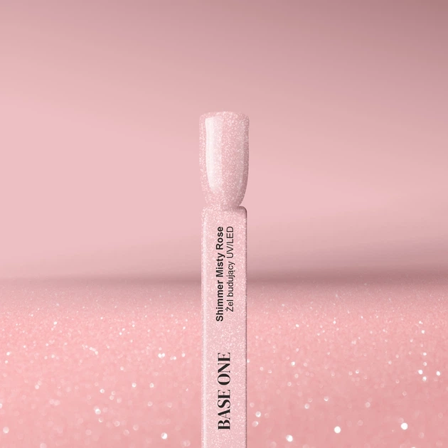 Гель для нарощування нігтів Silcare Base One Shimmer Misty Rose 50 г (5902560565836) - зображення 2