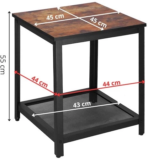 Stolik kawowy Springos HF0026 45 x 45 x 55 cm (5907719475615) - obraz 6